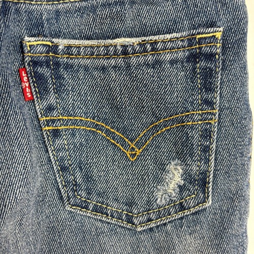 Pantalones Cortos Vaqueros Levi's Niños Talla 7 Reg 511 Ajustados Desteñidos Azul Oscuro Envejecido Ajustables - Imagen 8 de 9