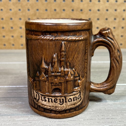 Vintage Disneyland Tasse Walt Disney Productions 3D Schloss Zweig Henkel Keramiktasse