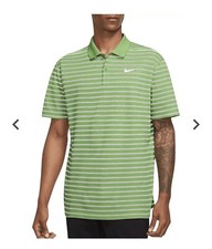 NWT Nike Dri-Fit Men's Striped Victory Golf Polo Shirt Green NWT 58 Sz S
