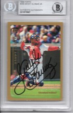 Sandy Alomar Jr Signed 1999 Topps - Beckett BAS
