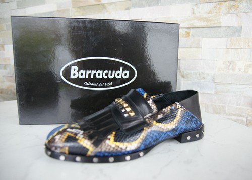  BARRACUDA Gr 37,5 Slipper Halbschuhe Fransen Schuhe Python NEU ehem UVP 360 € - Bild 1 von 6