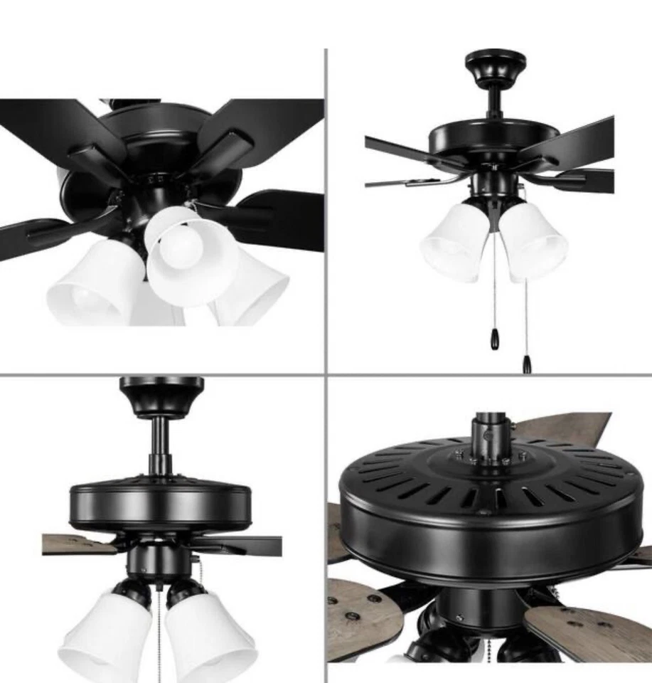 Progress Lighting - AirPro Builder - 5 Blade Ceiling Fan with Light Kit (NEW) - Image 4 of 4