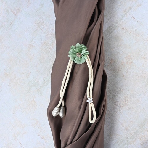 2Pcs Flower Curtain Tieback Elastic Window Curtain Buckles Rope Holders 4 Colour - Picture 12 of 26