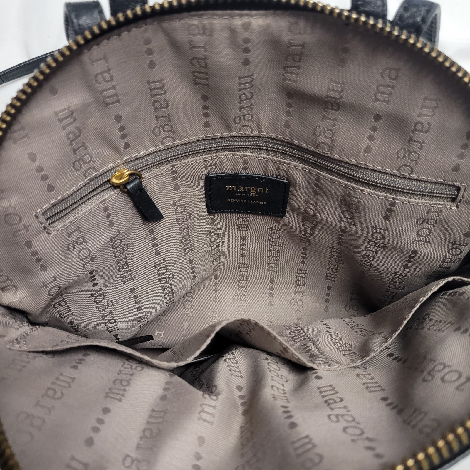 Margot New York Black Camille Turn Lock Leather Backp… Gem