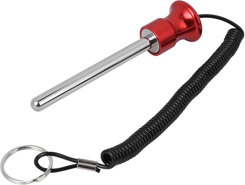 Weight Stack Pin with Pull Rope Magnetic Strength Training Red 8mm x 125mm - Bild 1 von 3