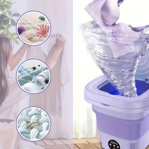 Mini Washing Machine 8L Portable Compact Sterilization Drying Laundry Machines - Picture 7 of 8