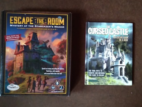 Escape the Room Mystery at Stargazers Manor  and The Cursed Castle Escape Book - Picture 1 of 9