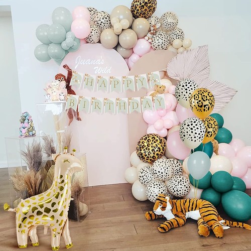 Guirnalda de Globos Selva Salvaje Una Fiesta Bebé Niños Cumpleaños Decoración Globo Arco Kit - Imagen 8 de 12