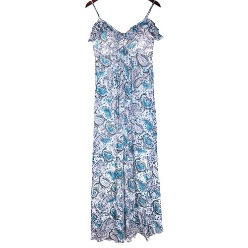 CAROLINA HERRERA Silk Paisley Ruffled Off Shoulder Maxi Dress Gown Size 6 NWT - Picture 12 of 21