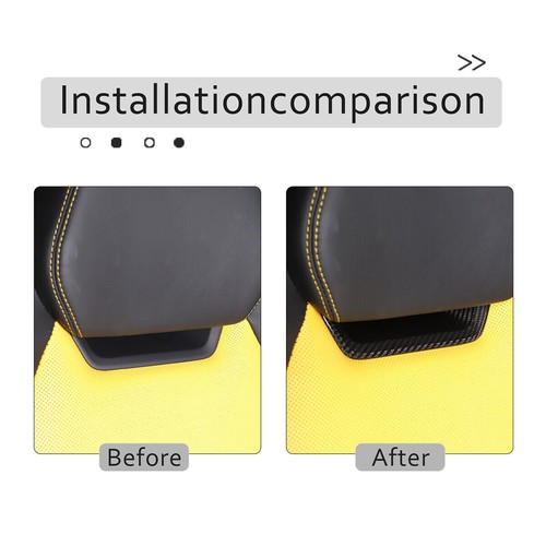 2×Real Carbon Fiber Seat Headrest Front Panel Cover For L@mborghini URUS 2018-21 - Bild 6 von 10