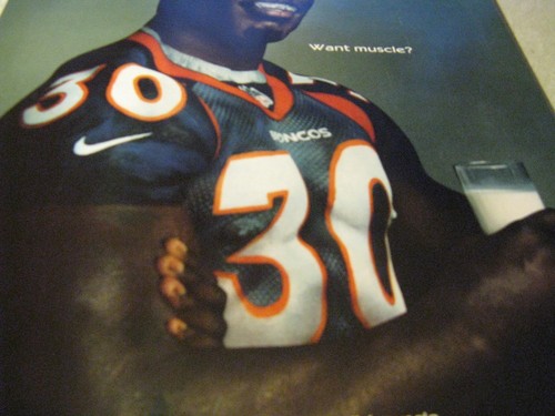 Terrell Davis Denver Broncos 1999 Milk Original Print Ad-8.5 x 11" - Picture 3 of 3