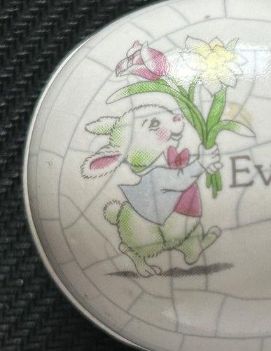 Vintage Russ Egg Trinket Box "FRIENDS MAKE EVERYDAY SPECIAL" 2.5"x2.75" - Picture 2 of 7
