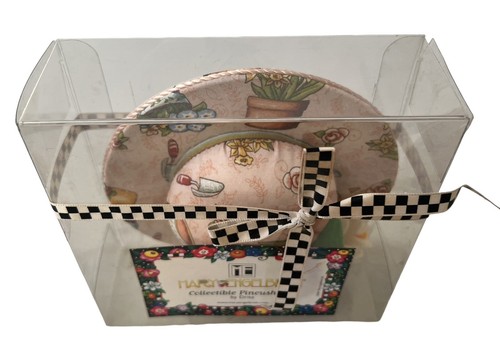 Vintage Mary Engelbreit Collectible Pincushion Pink Floral Garden Hat Dritz 2001 - Picture 2 of 7
