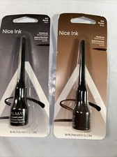 Almay Nice Ink Liquid Eyeliner, Brown 222, Water Resistant,0.1 fl oz & 221 Black