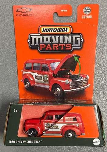 2024 Moving Parts Matchbox - Red 1950 Chevy Suburban - Matchbox Fire Dept.