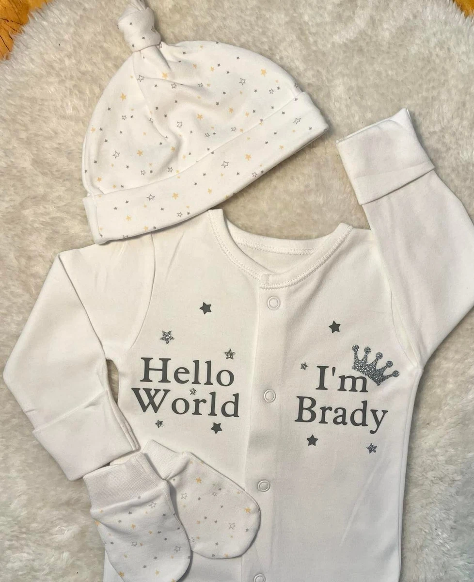Personalised baby outfit sale