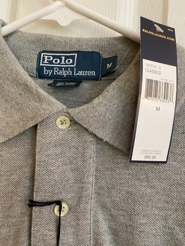 POLO by RALPH LAUREN Men's CLASSIC MESH Medium L/S Heather GRAY New ~ FREE SHIP! - Picture 2 of 6