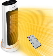 Home Oscillating Tower Ceramic Heater with Adjustable Thermostat 12-Hour Timer