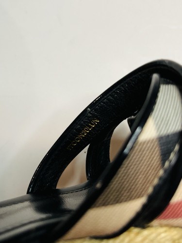 Burberry Women’s Beautiful Nova Check Pattern Espadrille Leather Heels Size 38 - Picture 7 of 8