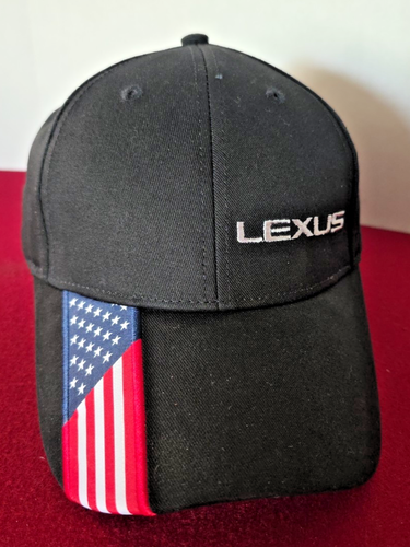 Lexus America Logo Flag Strapback Trucker Hat Cap Black NICE - Picture 2 of 9