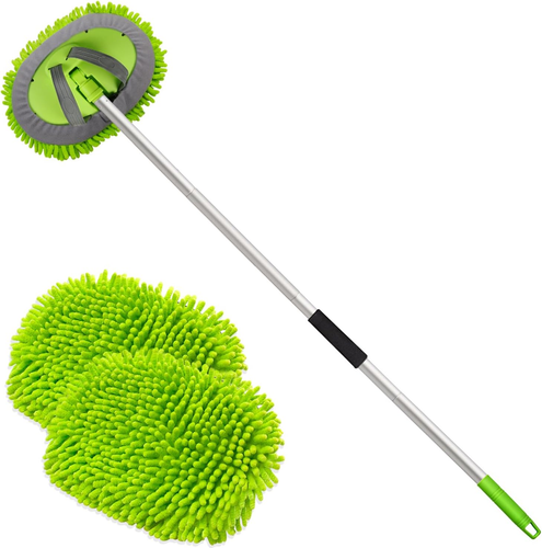 62" Microfiber Car Wash Brush Mop Kit Mitt Sponge with Long Handle Car Cleaning - Picture 10 of 12