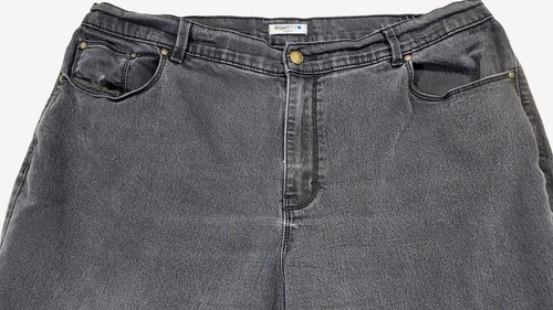 Catherines Right Fit Curvy Womens Black Denim Stretch Jeans 18W - Picture 3 of 13