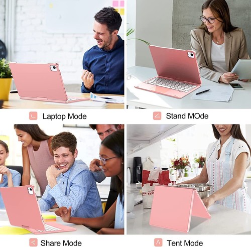 For iPad 7/8/9/10th Gen Air 4 5 Pro 11" 12.9" Touchpad Keyboard Case With Rotate - Picture 25 of 53