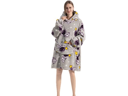 35 Colors! Blanket Ultra Soft Fleece Fur Halloween Hoodies Loungewear Dress PLUS - Picture 42 of 46