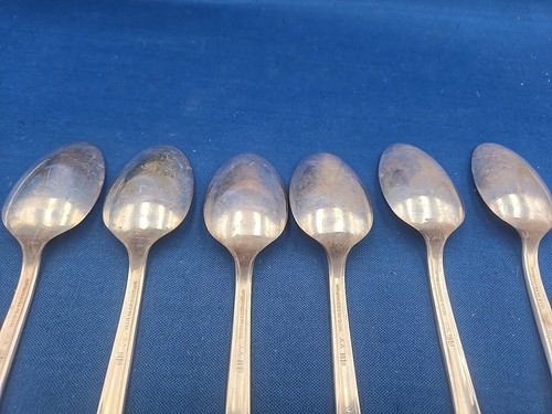 Lote de 6 Internacionales/Wm. Cucharaditas plateadas Rogers TERRACE 6 1/8" - Imagen 6 de 7