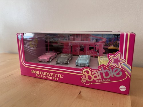 Barbie the Movie Hot Wheels 1956 Corvette Collector Set NEW 2023 - Picture 2 of 6