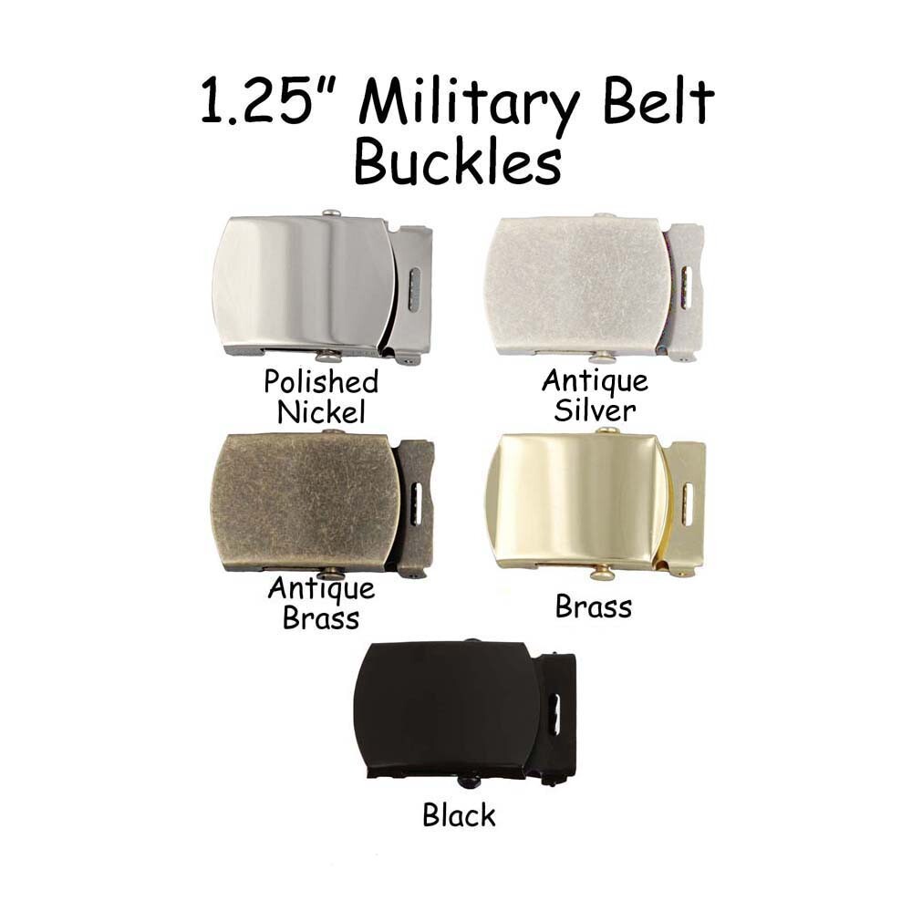 Military Belt Buckles End Tips Canvas Webbing Belt
