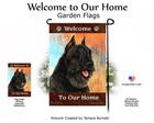Welcome Garden Flag - Black Bouvier des Flandres 023B