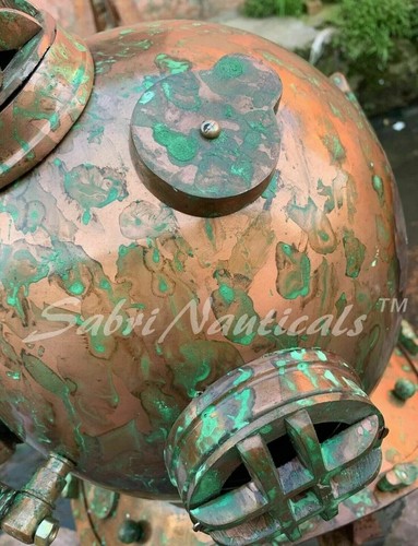 18" Diving Helmet US Navy Mark V Deep Sea Divers Antique Scuba Divers Helmet - Picture 4 of 6