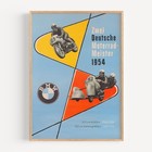 BMW Zwei Deutche Motorrad-Meister Motorcycle Vintage Motorcycle Art Poster Print