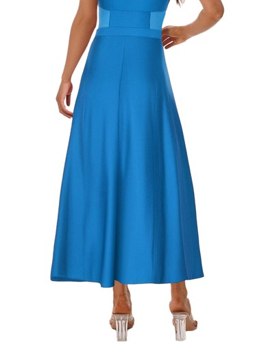 Womens Dress Latin Dancewear Ballet Skirt Stage Elastic Flowy Waist Indian Rave - Picture 28 of 71
