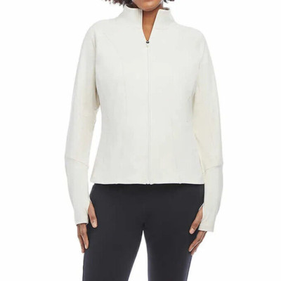 Danskin Ladies' Contour Yoga Jacket, Brich, Large