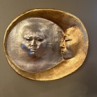 VENETIAN PAPIER MACHE WALL ART MASK SUN MOON ITALY