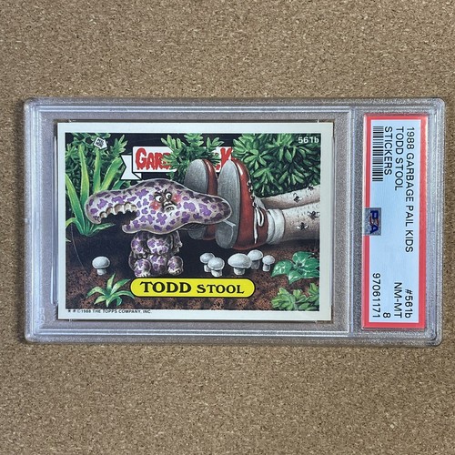 TODD STOOL #561B GARBAGE PAIL KIDS STICKERS OS14 1988 - PSA 8 NM-MT - Picture 1 of 4