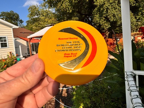 1976 Frisbee Wham-O Mini Disc Golf Rose Bowl (w/ Innova Discraft Magnet) #921 - Picture 7 of 18