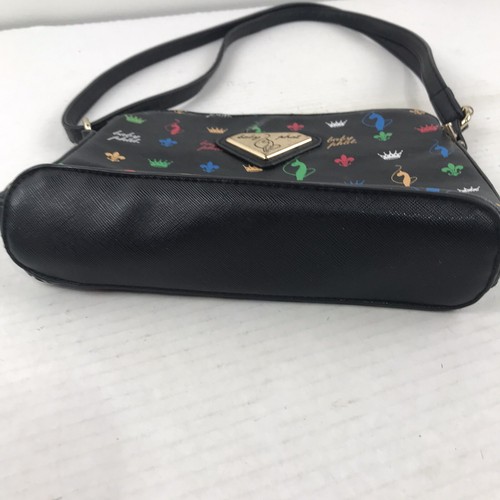 Bolso de mano pequeño Baby Phat negro/multi imitación cuero - Imagen 3 de 6