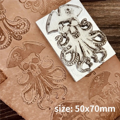 6Pcs Skull Head Leather Stamping Mold Set Pirate Logo Embossing Carving Tools - Picture 5 of 11