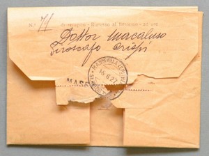 Postal-HISTORY-Colonies-Massawa-Eritrea-telegraphic-Service-telegram