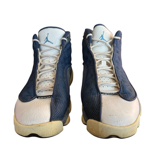 2020 Nike Air Jordan 13 Retro Flint Grey Blue White Mens 9.5 Shoes 414571-404 - Picture 9 of 15
