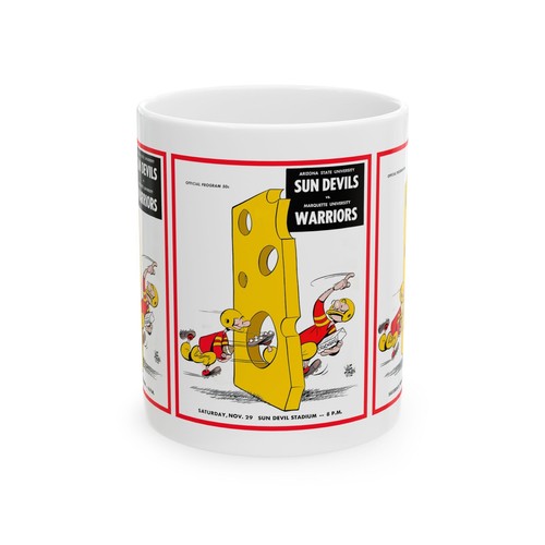 Vintage 1958 Football Arizona State Marquette Ceramic Mug - Foto 1 di 8