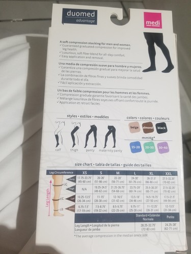 duomed Advantage Soft Opaque 20-30 mmHg Pantyhose Closed Toe Compression - Picture 2 of 3