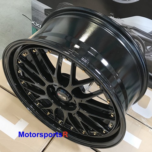 XXR 521 20 x8.5 10.5 Gloss Black Staggered Wheels 5x114.3 Fit Nissan 350z 370z - Picture 4 of 7