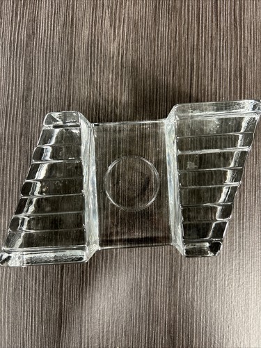 Block Ice Cube Candle Holder Glow Glass UV Glow USA - Picture 9 of 14