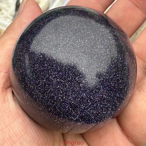 1 Stck. Natürlicher Quarz Kristall Blau Sandstein Kugel Quarz Kristall Reiki Heilung45mm+ - Bild 1 von 8