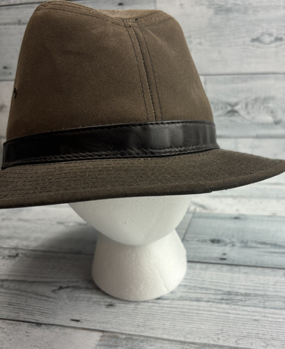Duluth Trading Cappello Fedora Vintage Grande 100% Cotone Cerato Feel Accenti 106803 - Foto 4 di 9