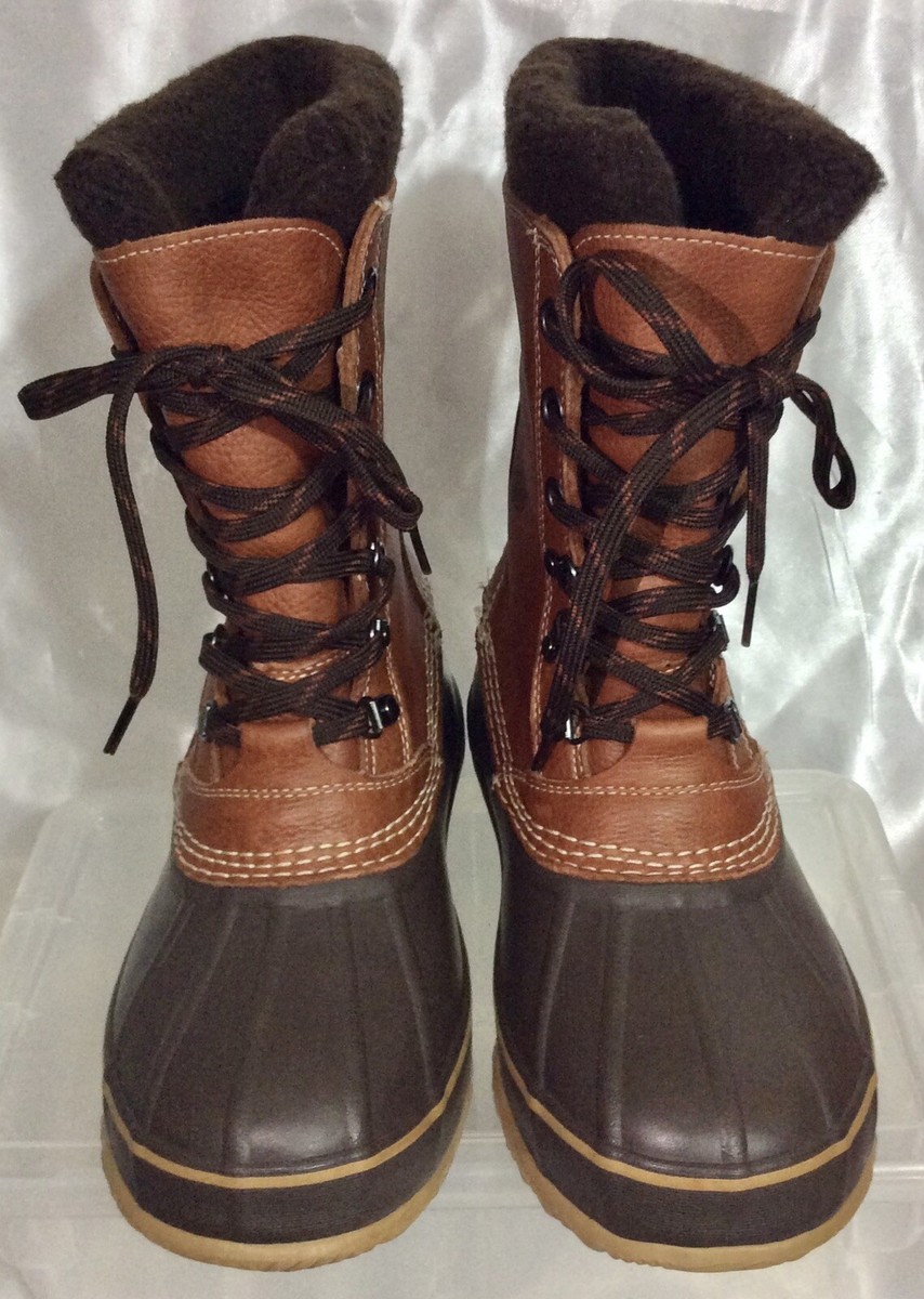 LL Bean Brown Leather Removable Wool Liner Tall Duck Snow Boots - Men\'s Size 12 Original L.L.Bean Brown Leather Removable Wool Liner Tall  main image 3